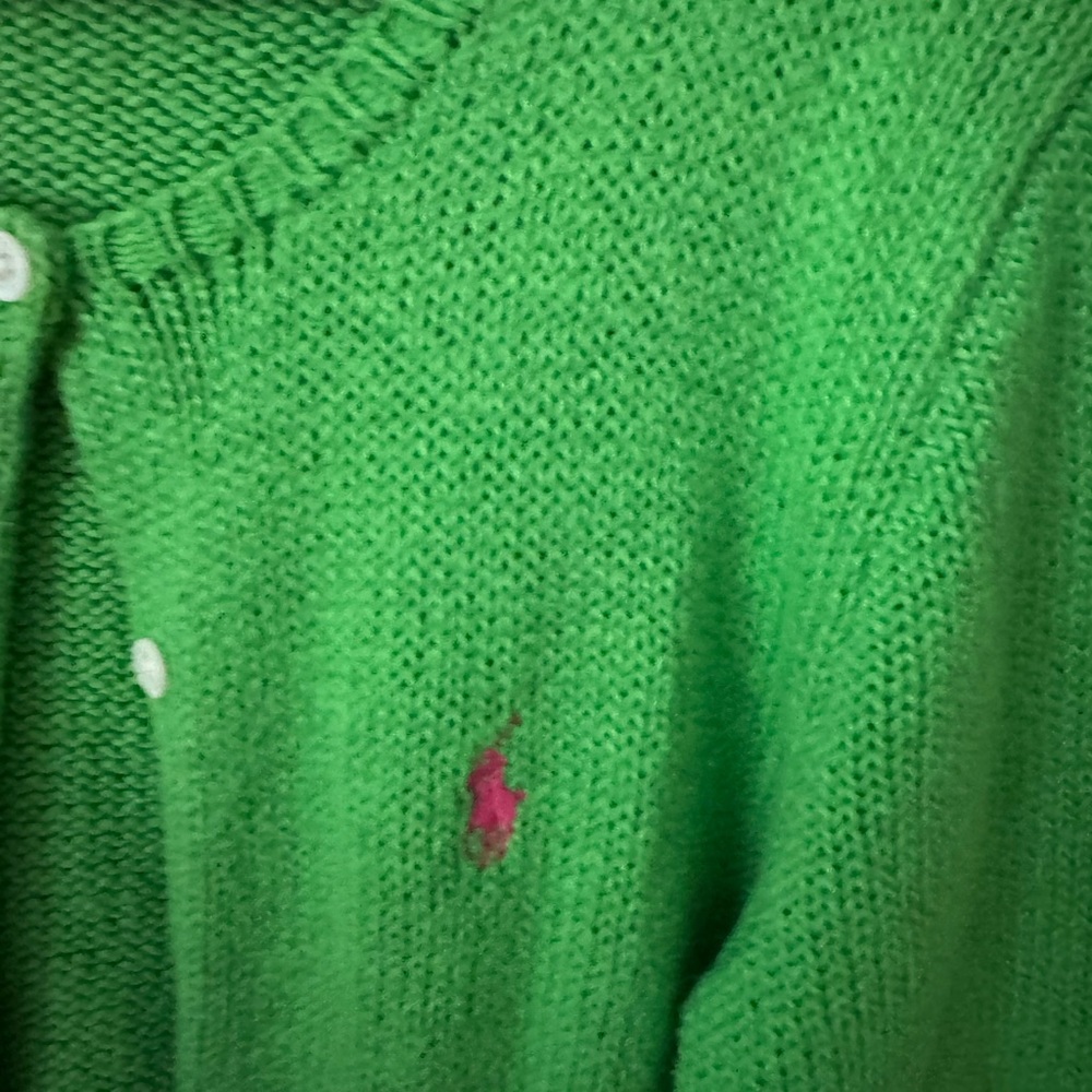 Ralph Lauren Green Knit Cardigan
